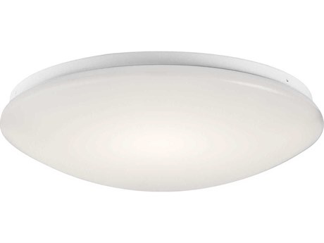 Kichler Ceiling Space 1-Light White LED Bowl Round Flush Mount