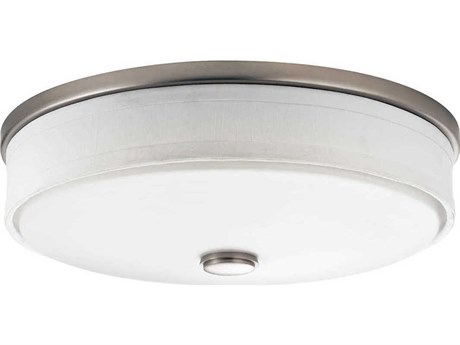 Kichler Ceiling Space 1-Light Brushed Nickel LED Drum Round Flush Mount
