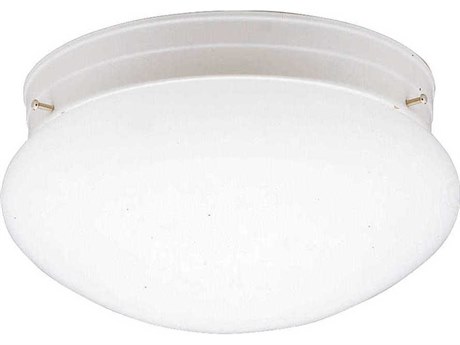 Kichler Ceiling Space 1-Light White Bowl Round Flush Mount