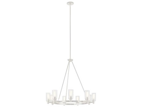 Kichler Circolo 9-Light Brushed Nickel Glass Cylinder Chandelier