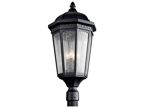 Kichler Courtyard 3 - Light Glass Outdoor Post Light