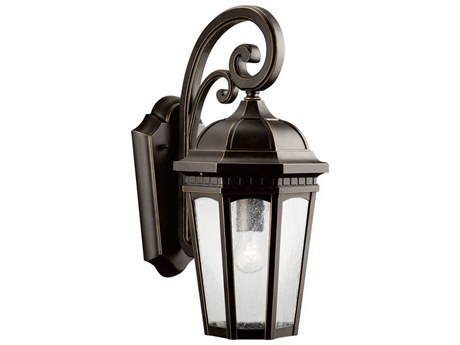 Kichler Courtyard 1 - Light Glass Outdoor Wall Light