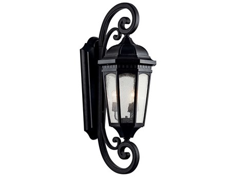 Kichler Courtyard 3 - Light Glass Outdoor Wall Light