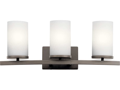 Kichler Crosby 3-Light Olde Bronze Glass Vanity Light