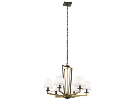 Kichler Dancar 6-Light Natural Brass Candelabra Chandelier