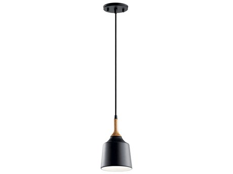 Kichler Danika 1-Light Black Bell Mini Pendant