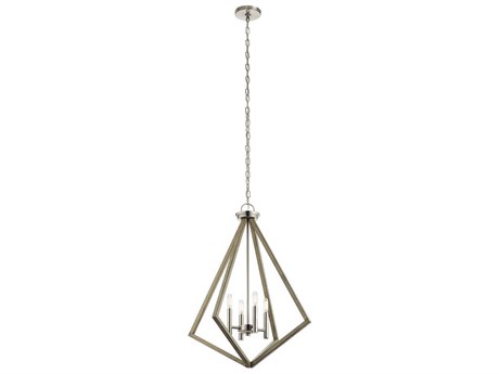 Kichler Deryn 4-Light Distressed Antique Gray Candelabra Chandelier
