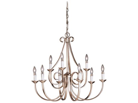 Kichler Dover 9-Light Brushed Nickel Candelabra Chandelier