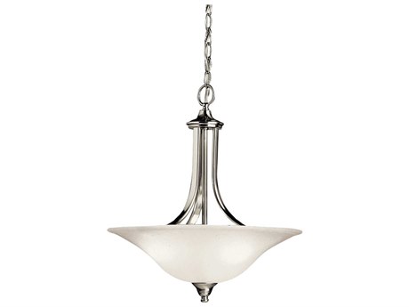 Kichler Dover 3-Light Brushed Nickel Glass Bowl Pendant