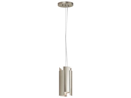 Kichler Moderne 2-Light Satin Nickel Cylinder Round Mini Pendant