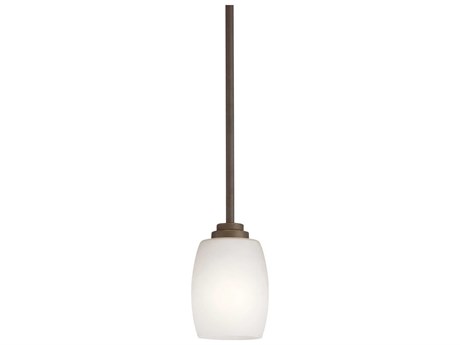 Kichler Eileen 1-Light Olde Bronze Glass Cylinder Mini Pendant