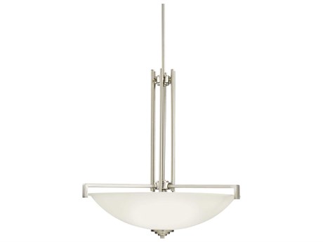 Kichler Eileen 4-Light Brushed Nickel Glass Bowl Round Pendant