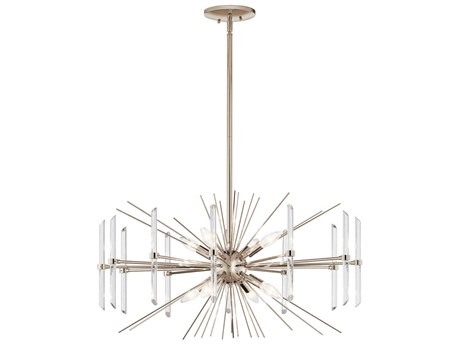 Kichler Eris 8-Light Polished Nickel Crystal Geometric Pendant