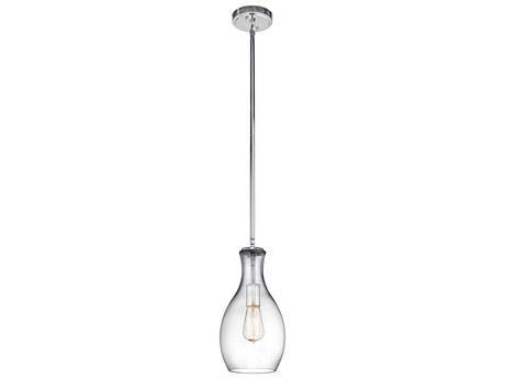 Kichler Everly 1-Light Chrome Glass Geometric Mini Pendant