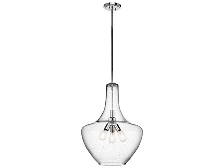 Kichler Everly 3-Light Chrome Glass Geometric Pendant