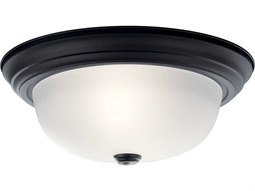 Livex Lighting Omega 2-Light Brushed Nickel Glass Bowl Flush