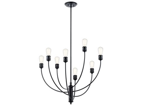 Kichler Hatton 8-Light Black Chandelier