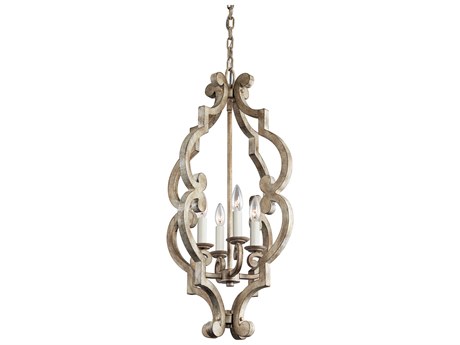 Kichler Hayman Bay 4-Light Distressed Antique White Pendant