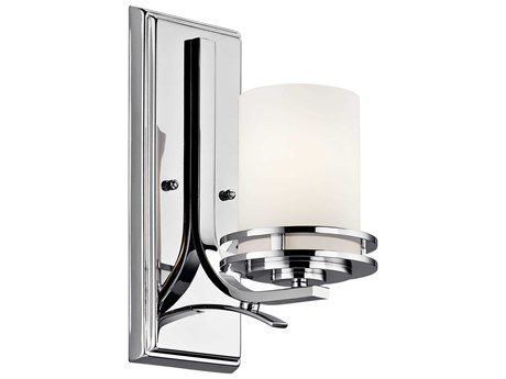 Kichler Hendrik 1-Light Chrome Glass Wall Sconce