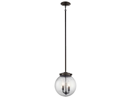 Kichler Holbrook 2-Light Olde Bronze Glass Globe Mini Pendant