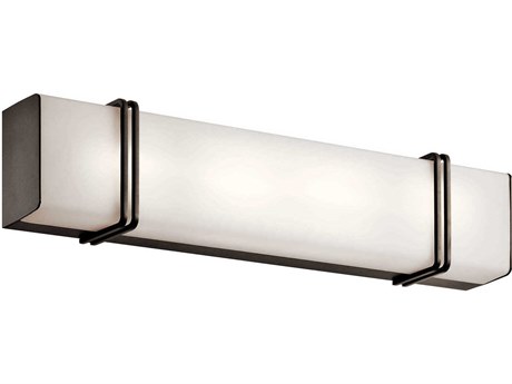 Kichler Impello 1-Light Olde Bronze Glass LED Vanity Light