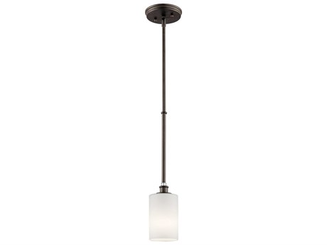 Kichler Joelson 1-Light Olde Bronze Glass Cylinder Mini Pendant