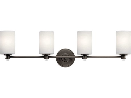 Kichler Joelson 4-Light Olde Bronze Glass Vanity Light