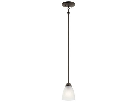 Kichler Jolie 1-Light Olde Bronze Glass LED Bell Mini Pendant