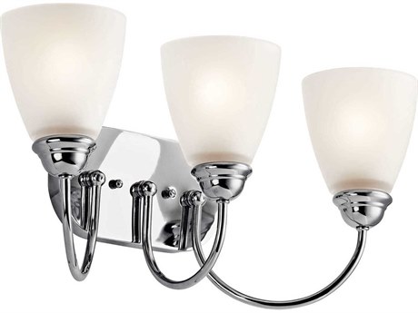 Kichler Jolie 3-Light Chrome Glass Vanity Light