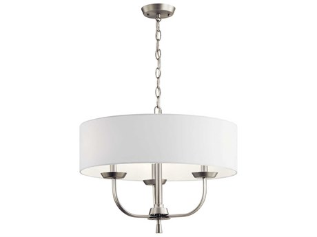 Kichler Kennewick 3-Light Brushed Nickel Drum Chandelier