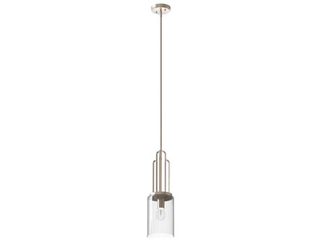 Kichler Kimrose 1-Light Polished Nickel Glass Cylinder Mini Pendant