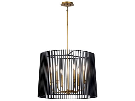 Kichler Linara 6-Light Black Candelabra Drum Chandelier