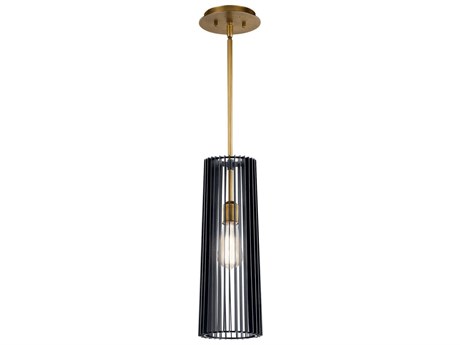 Kichler Linara 1-Light Black Cylinder Mini Pendant