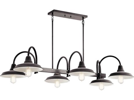 Kichler Marrus 6-Light Weathered Zinc Black Island Pendant