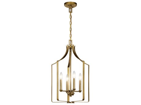 Kichler Morrigan 4-Light Natural Brass Candelabra Chandelier