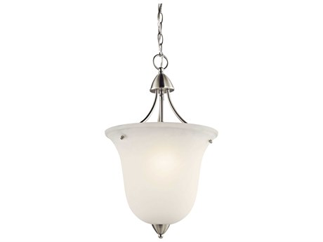 Kichler Nicholson 1-Light Brushed Nickel Glass Bell Pendant