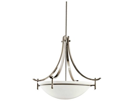 Kichler Olympia 3-Light Antique Pewter Glass Bowl Pendant