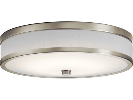 Kichler Pira Brushed Nickel LED Drum Round Flush Mount