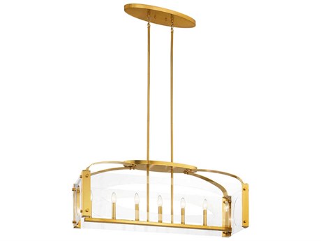 Kichler Pytel 7-Light Fox Gold Linear Island Pendant