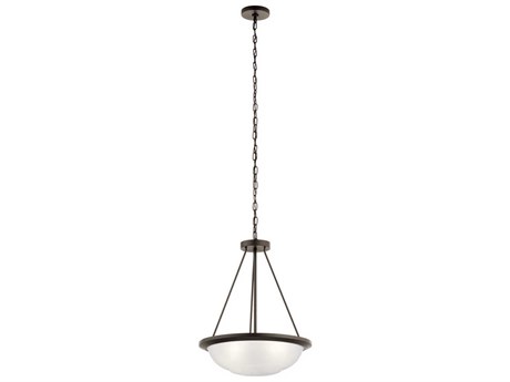 Kichler Ritson 3-Light Olde Bronze Glass Bowl Pendant