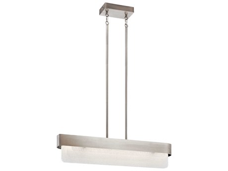 Kichler Serene 2-Light Classic Pewter Glass LED Linear Island Pendant