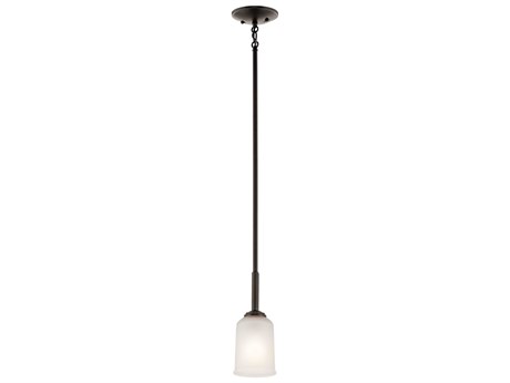 Kichler Shailene 1-Light Olde Bronze Glass Bell Mini Pendant