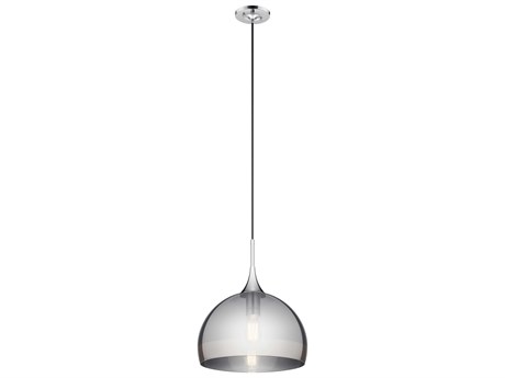Kichler Tabot 1-Light Chrome Glass Dome Geometric Pendant