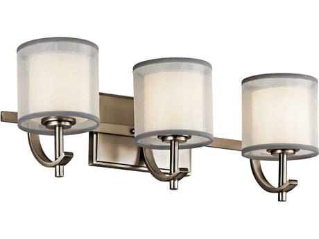 Kichler Tallie 3-Light Antique Pewter Glass Vanity Light