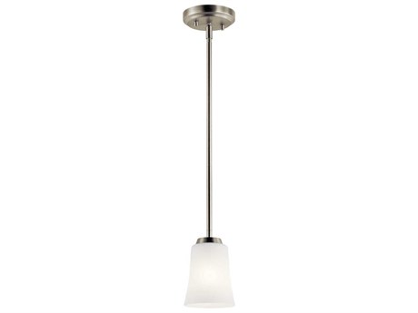 Kichler Tao 1-Light Brushed Nickel Glass Bell Mini Pendant