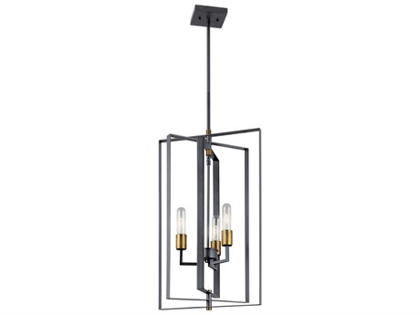 Kichler Taubert 3-Light Black Geometric Linear Pendant