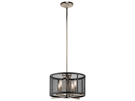 Kichler Titus 4-Light Polished Nickel Drum Pendant