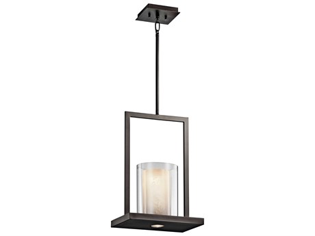 Kichler Triad 1-Light Olde Bronze Glass Cylinder Mini Pendant