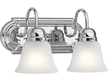 Kichler 2-Light Chrome Glass Vanity Light