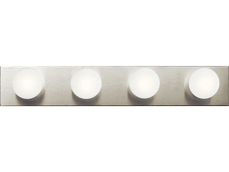 Kichler 4-Light Brushed Nickel Glass Vanity Light